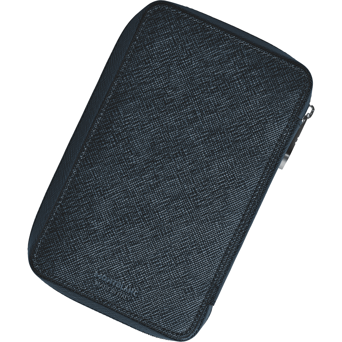 Montblanc Meisterstuck 8 Pen Pouch - Tweed Blue (Zipper Closure) - Pen Boutique Ltd