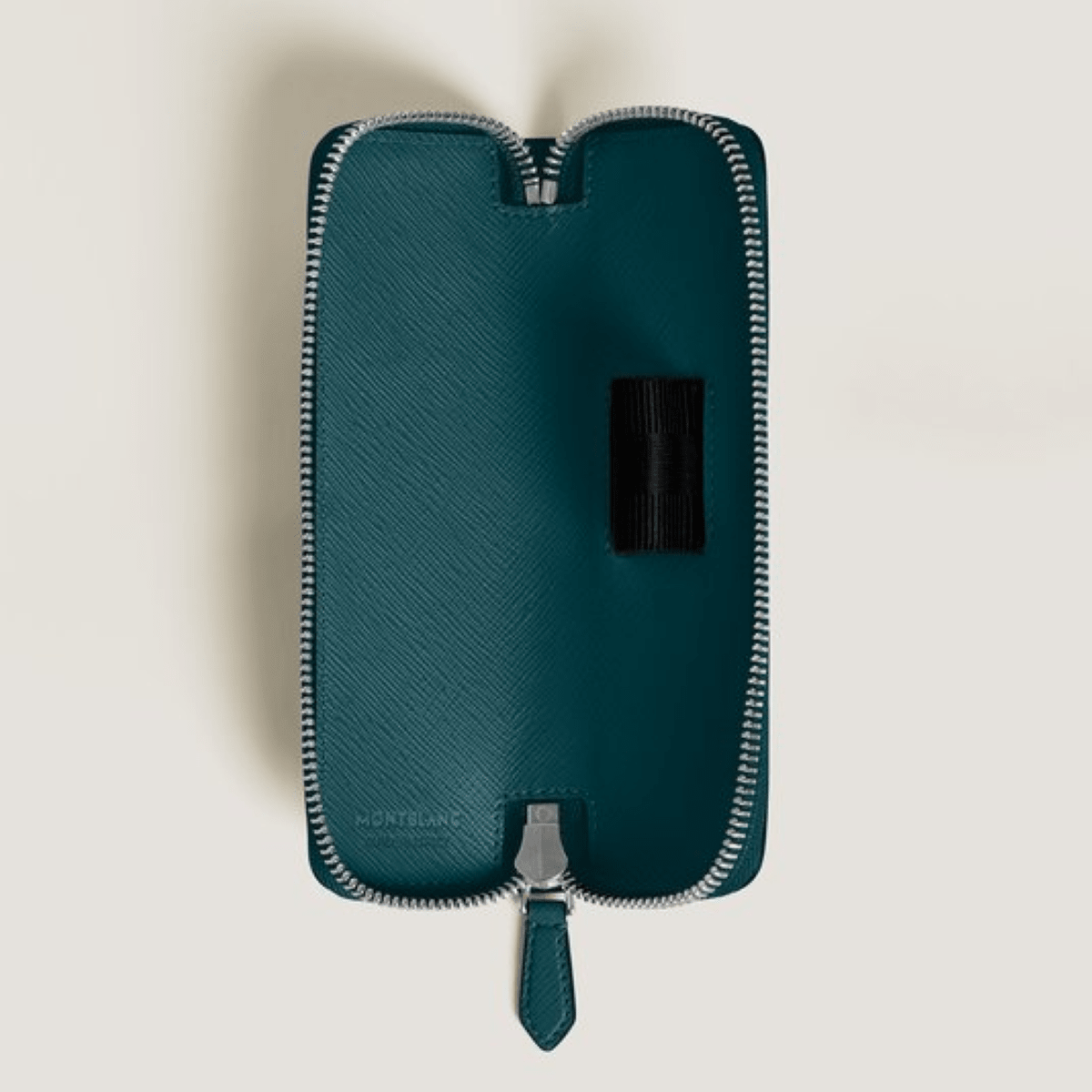 Montblanc Sartorial 1 Pen Pouch - Zipper Closure - Cyprus Blue - Pen Boutique Ltd