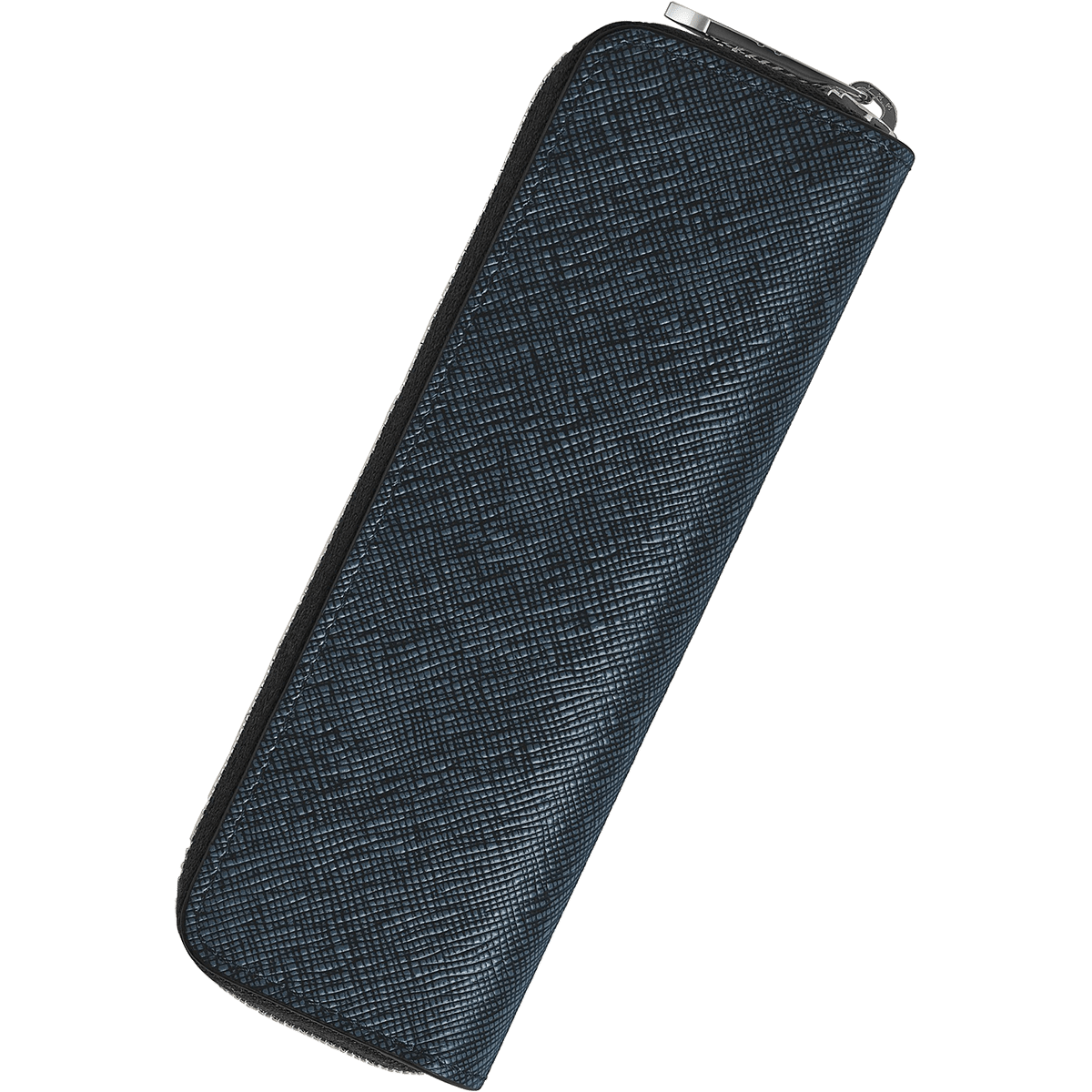 Montblanc Sartorial 1 Pen Pouch - Zipper Closure - Tweed Blue - Pen Boutique Ltd