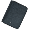 Montblanc Sartorial 5 Pen Pouch - Tweed Blue (Zipper Closure) - Pen Boutique Ltd