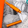 Monteverde Axis Fountain Pen - Matte Orange - Pen Boutique Ltd