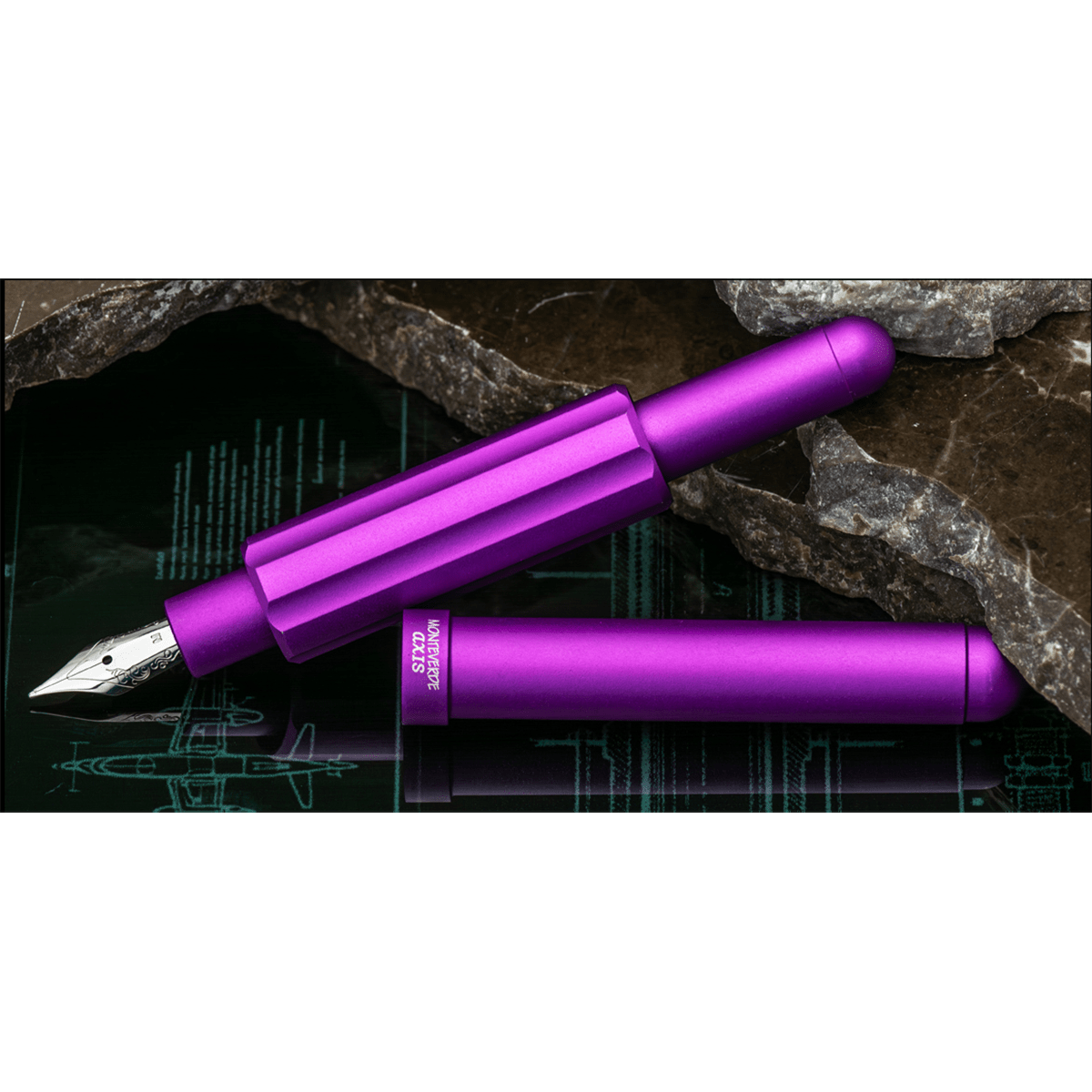 Monteverde Axis Fountain Pen - Matte Purple - Pen Boutique Ltd