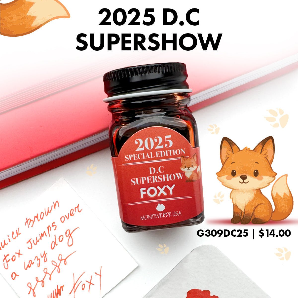 Monteverde DC Supershow Bottled Ink - 2025 Special Edition - Foxy - Pen Boutique Ltd