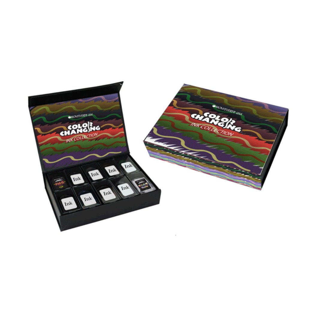 Monteverde Ink Bottle Color Changing Ink - (9 Inks + 1 Changer) 30ml Changer Bundle Box Set - Pen Boutique Ltd