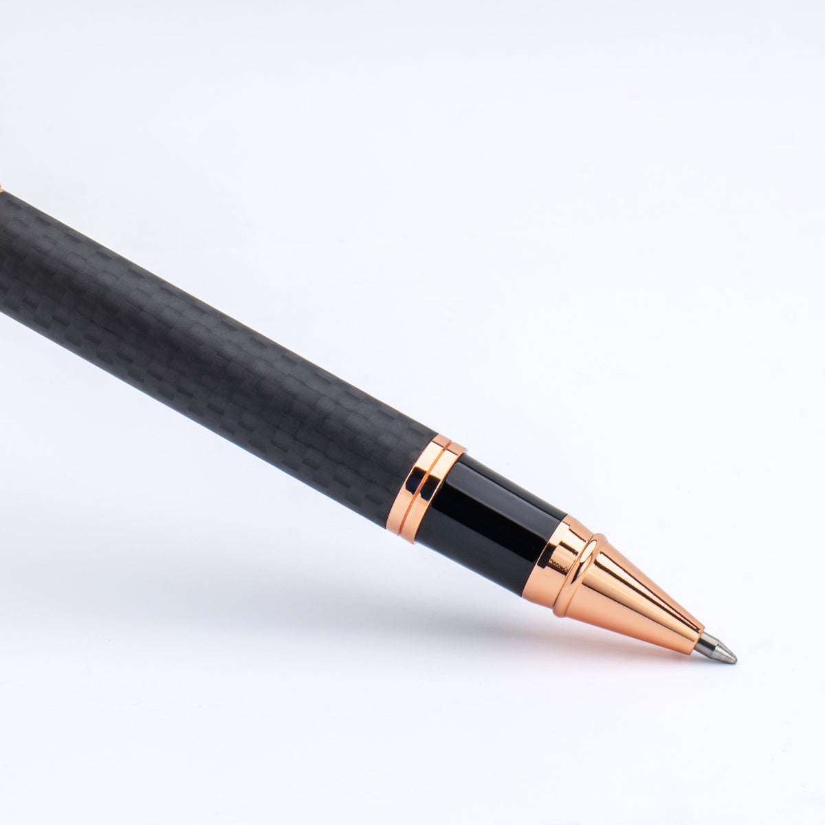 Monteverde Innova Rollerball Pen - Matte Carbon Fiber - Rose Gold Trim-Pen Boutique Ltd