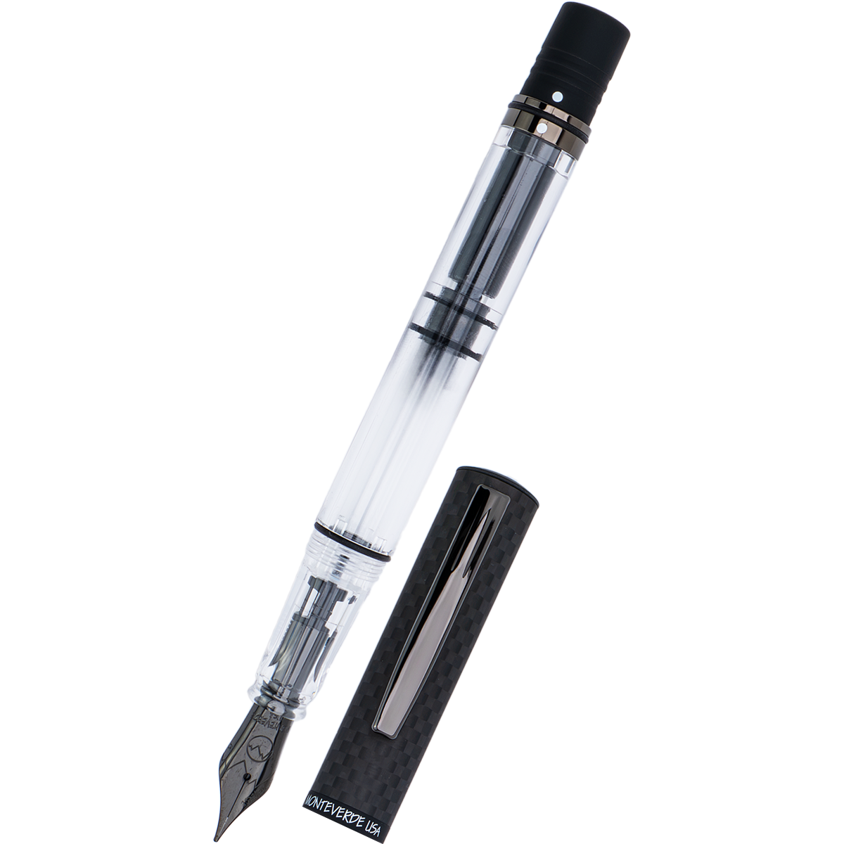 Monteverde MP1 Fountain Pen - Carbon Fiber-Pen Boutique Ltd