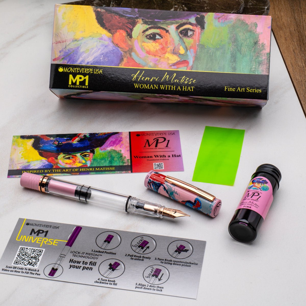 Monteverde MP1 Fountain Pen Gift Set - Henri Matisse Woman With A Hat (Numbered Edition) - Pen Boutique Ltd