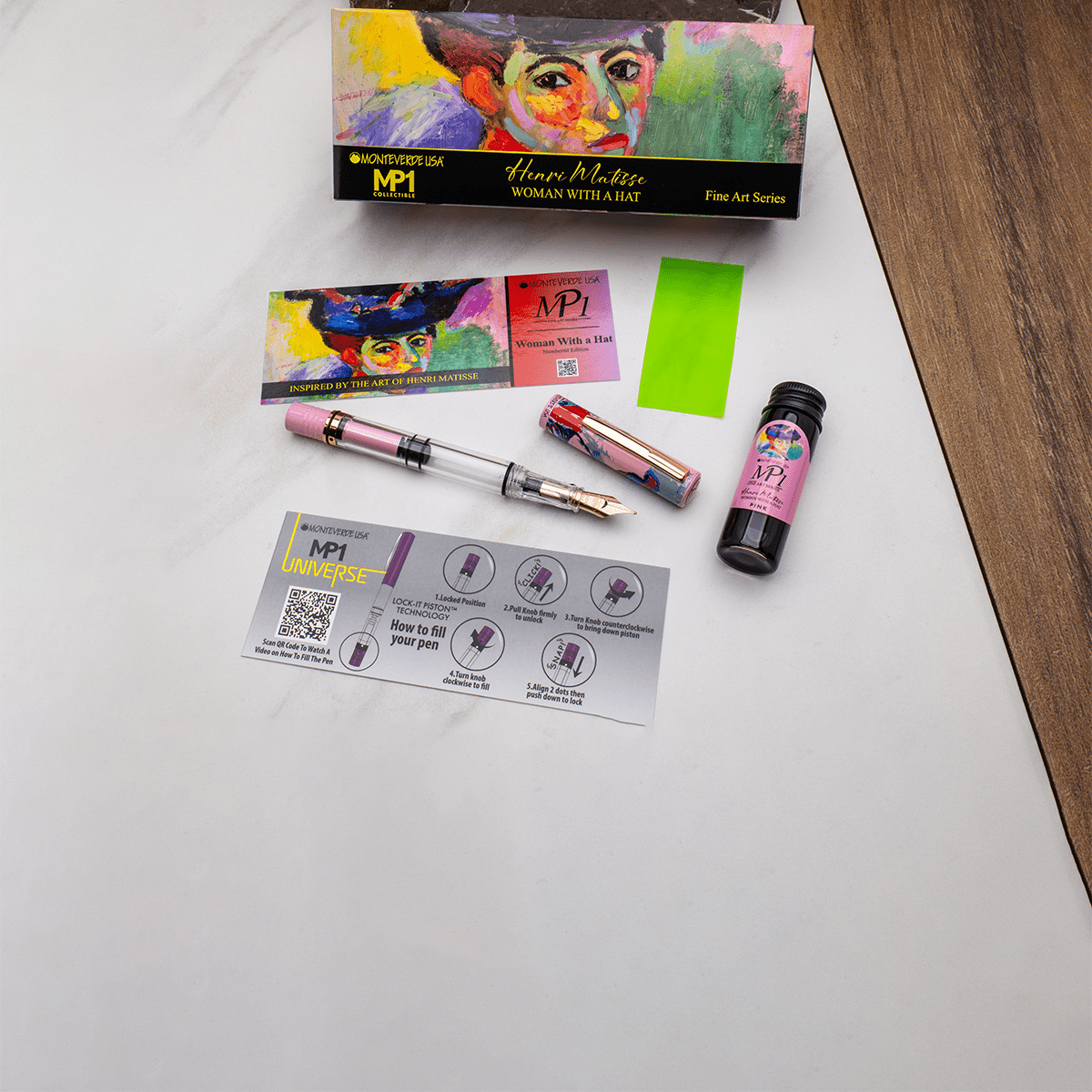 Monteverde MP1 Fountain Pen Gift Set - Henri Matisse Woman With A Hat (Numbered Edition) - Pen Boutique Ltd