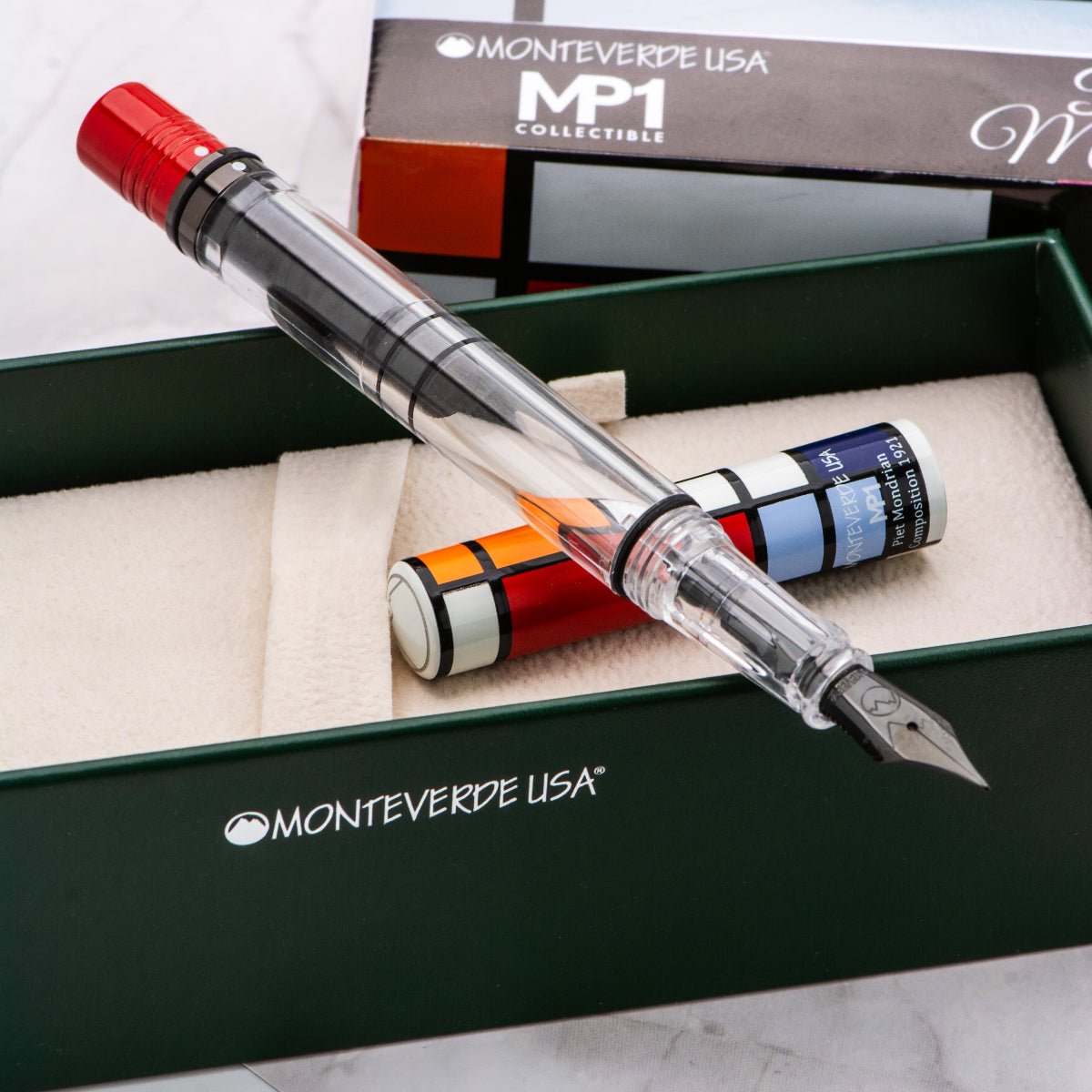 Monteverde MP1 Fountain Pen - Mondrian (Fine Art Series) - Pen Boutique Ltd