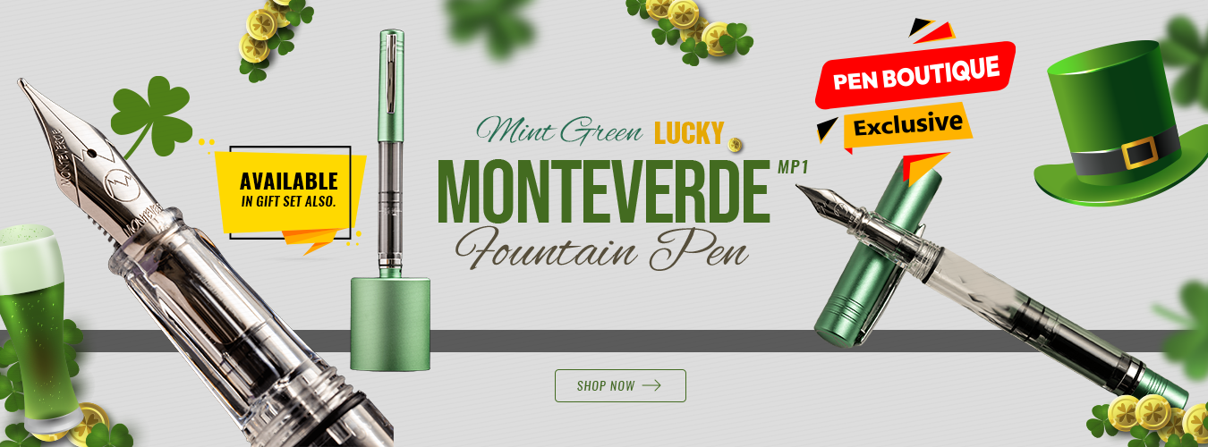 Monteverde MP1 Fountain Pen - Mint Green ”Lucky” (Pen Boutique Exclusive)