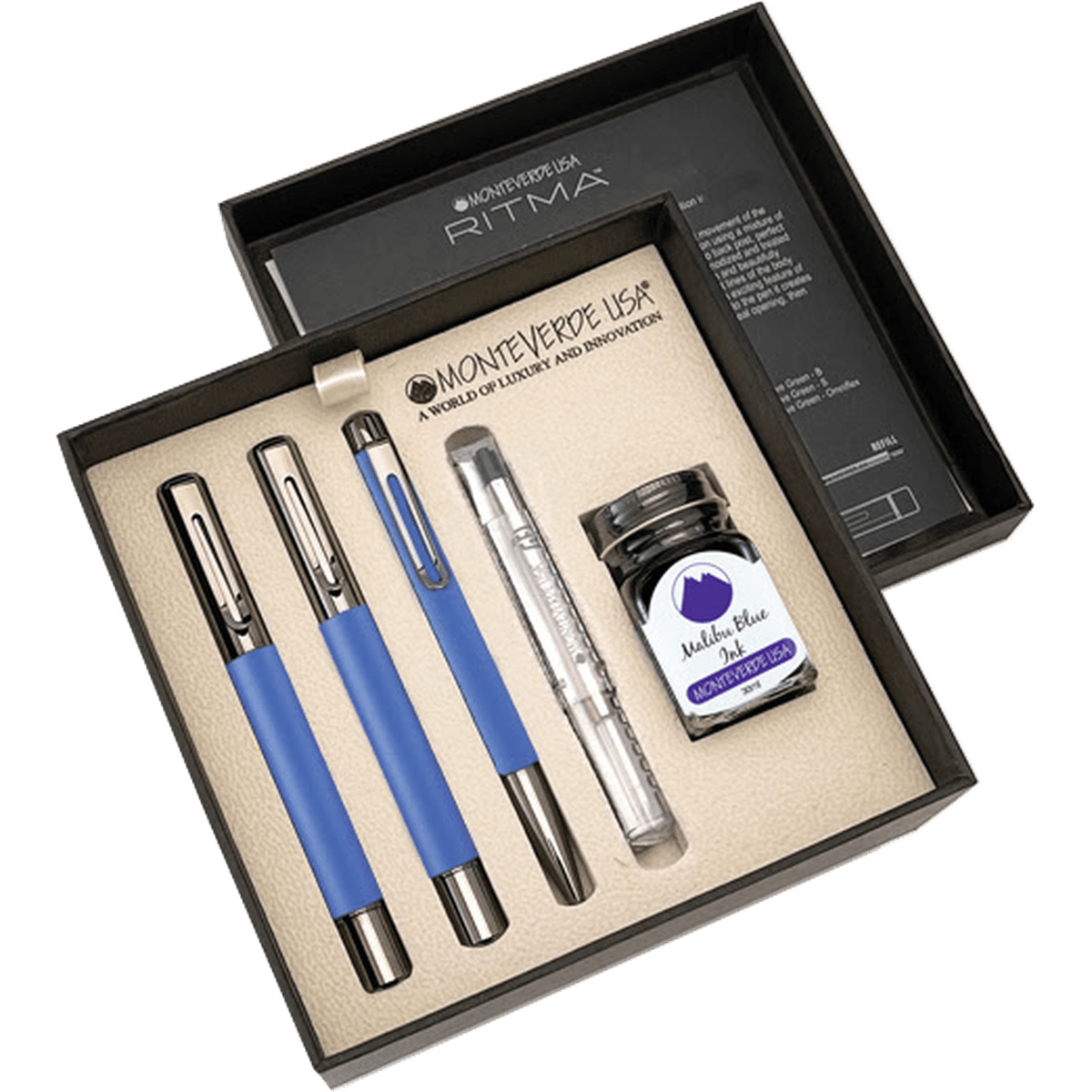 Monteverde Ritma 3+2 Pen Set - Blue - Pen Boutique Ltd