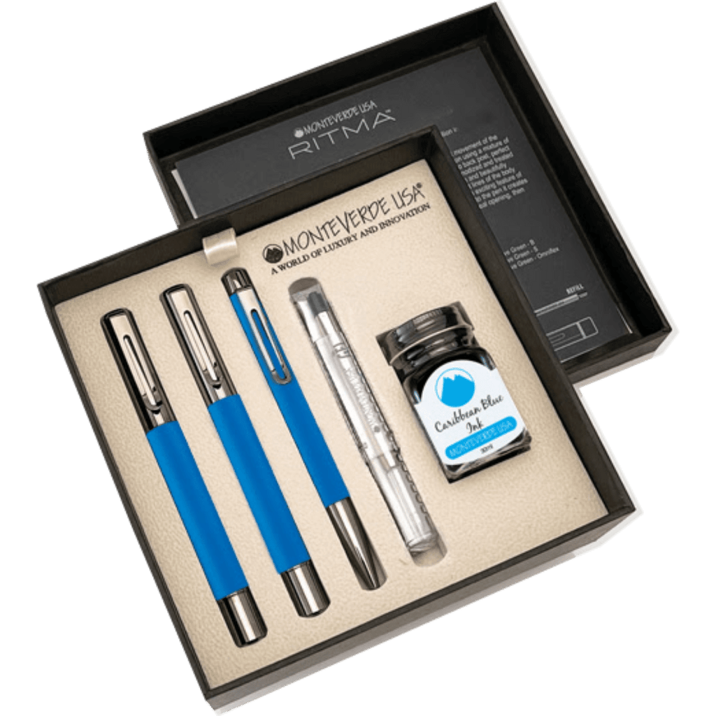 Monteverde Ritma 3+2 Pen Set - Turquoise - Pen Boutique Ltd