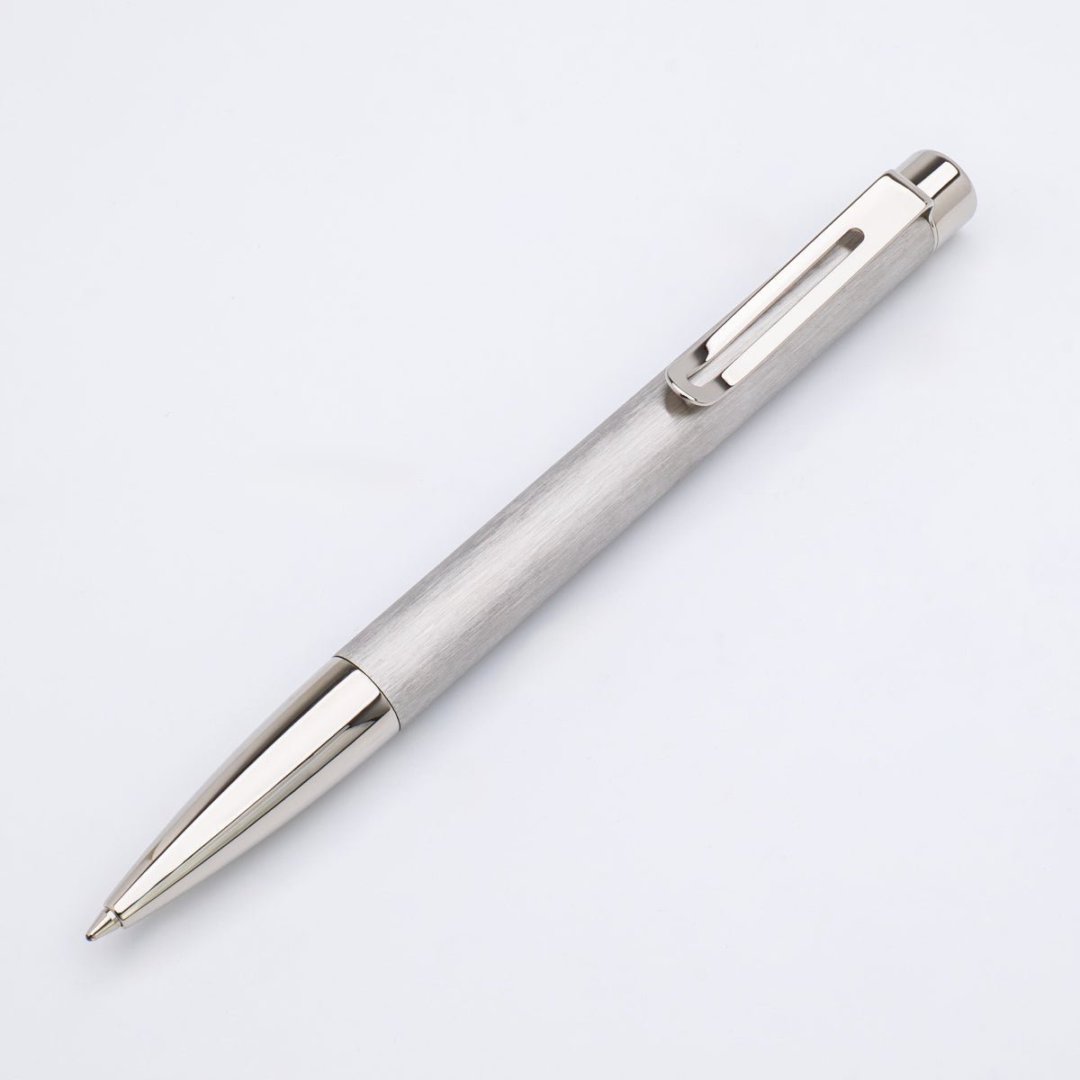 Monteverde Ritma Ballpoint Pen - Brushed Stainless Steel - Pen Boutique Ltd
