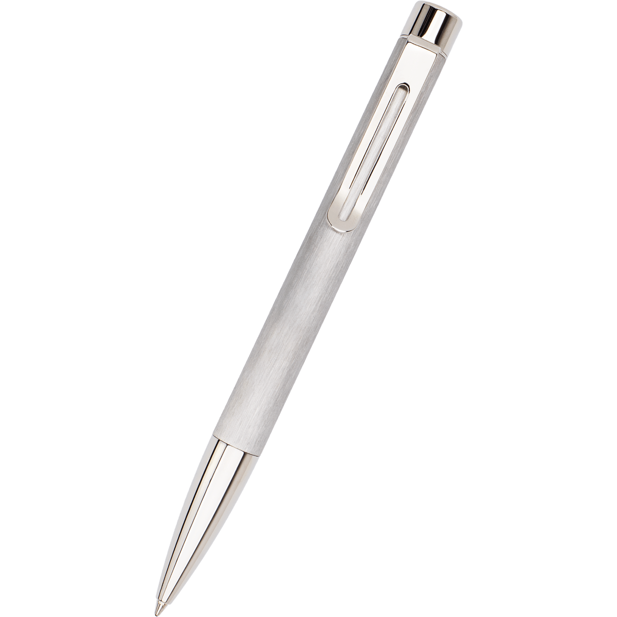 Monteverde Ritma Ballpoint Pen - Brushed Stainless Steel - Pen Boutique Ltd