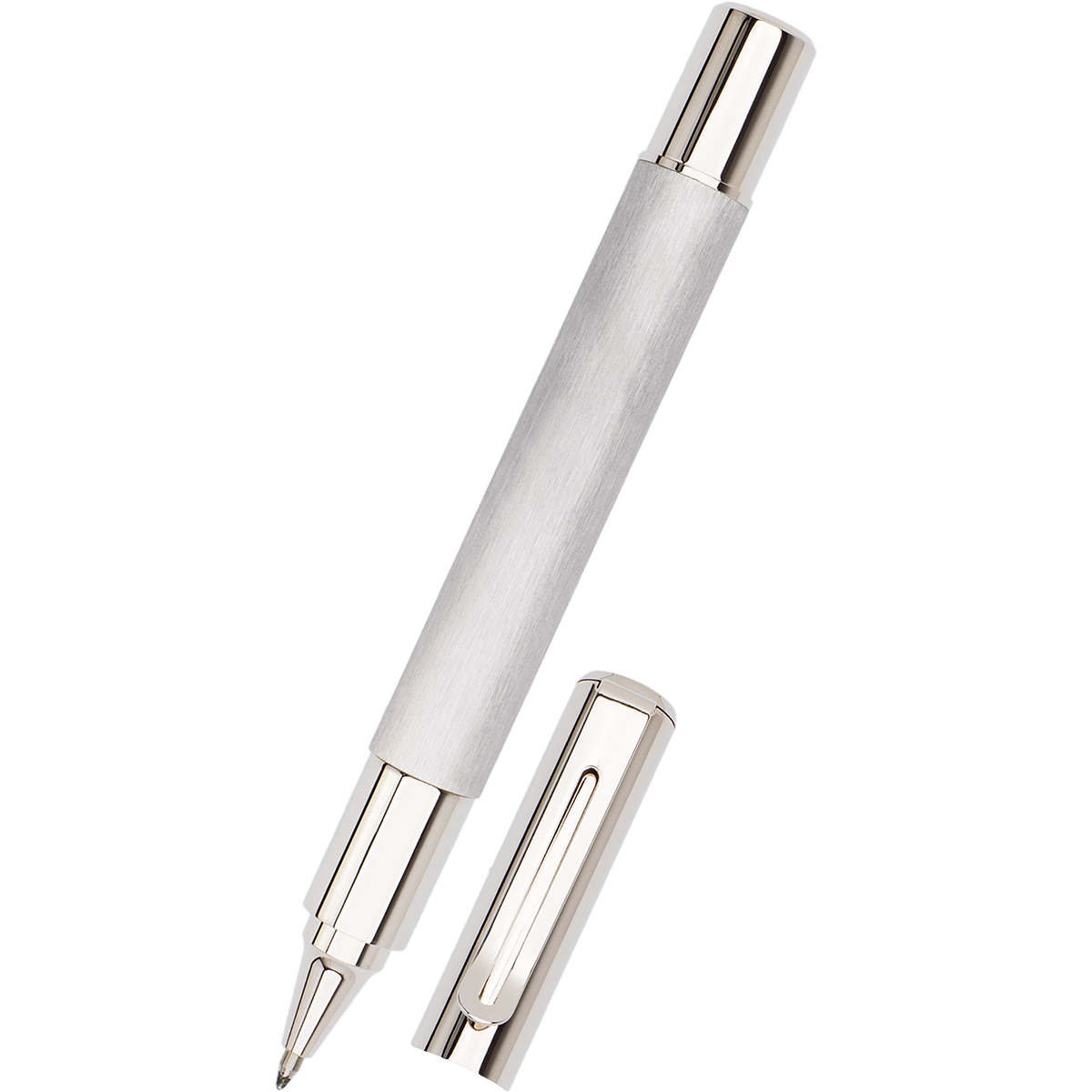 Monteverde Ritma Rollerball Pen - Brushed Stainless Steel - Pen Boutique Ltd
