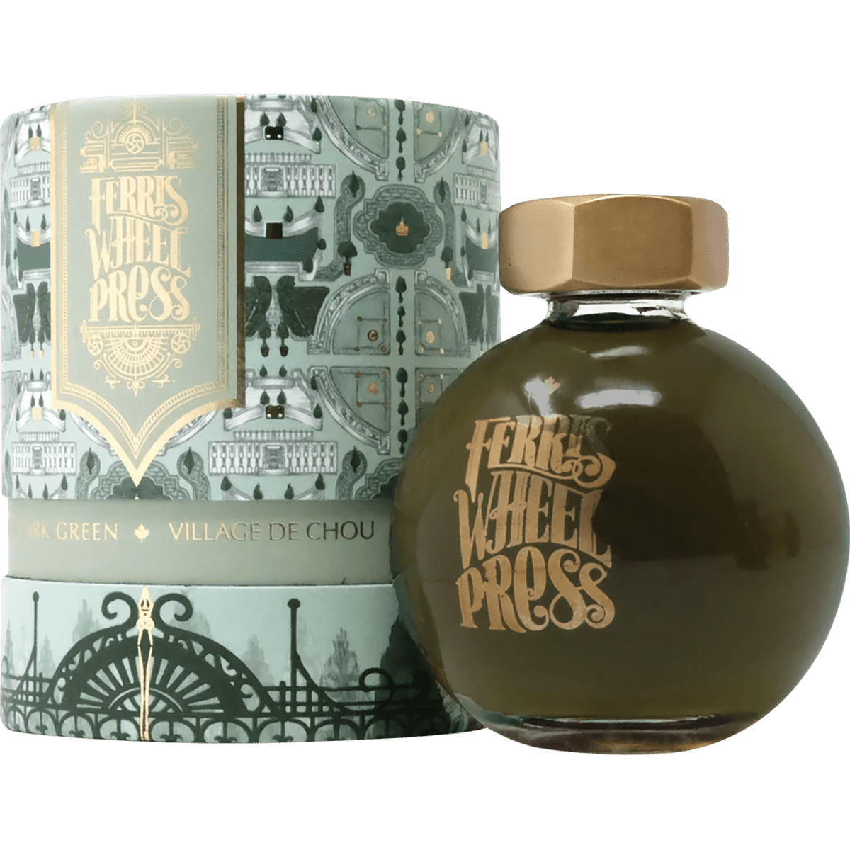 Ferris Wheel Press Ink Bottle - Moss Park Green - 38ml - Pen Boutique Ltd