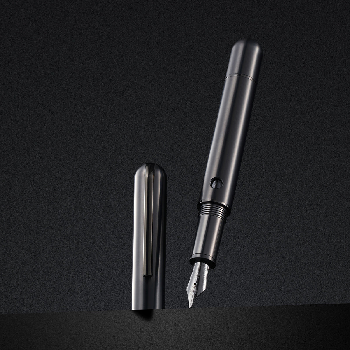 Nahvalur Nautilus Fountain Pen - Ti Black - Pen Boutique Ltd