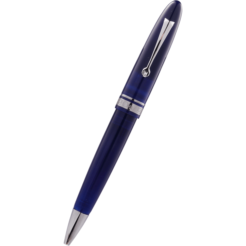 Omas Ogiva Ballpoint Pen - Blu - Silver Trim - Pen Boutique Ltd