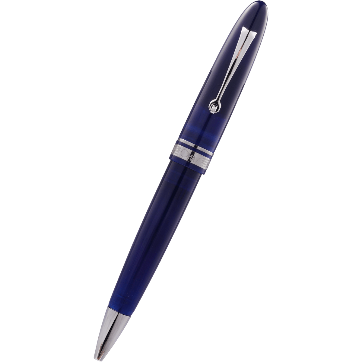 Omas Ogiva Ballpoint Pen - Blu - Silver Trim - Pen Boutique Ltd