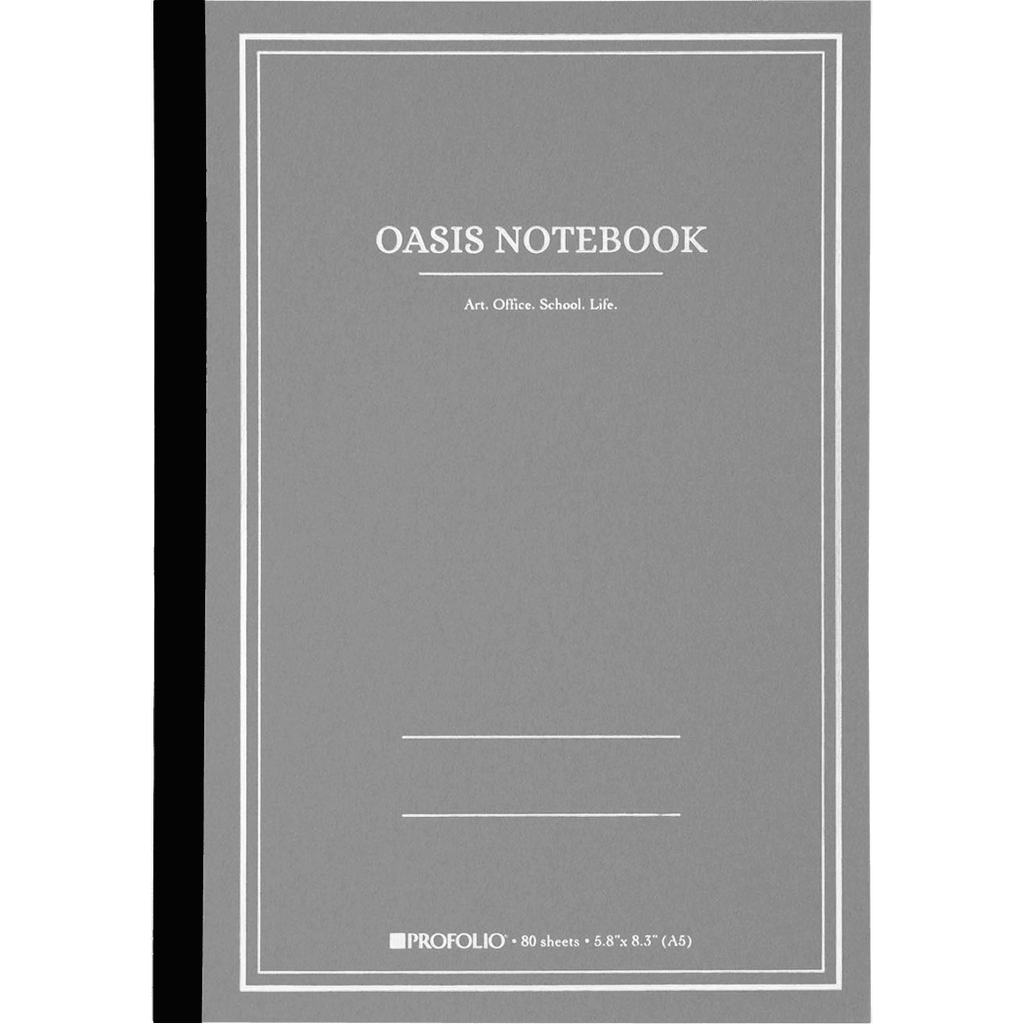 Oasis ProFolio Notebook - Gray - Medium - A5 - Pen Boutique Ltd
