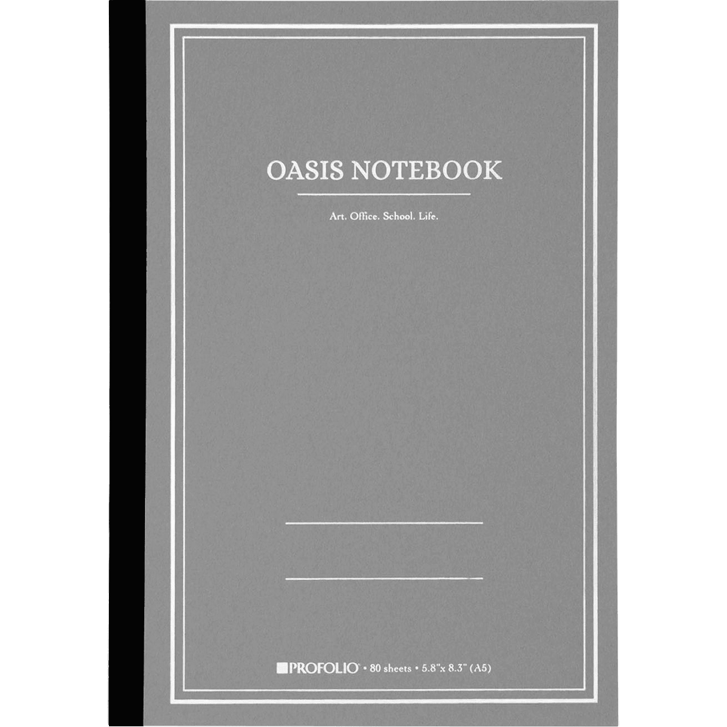 Oasis ProFolio Notebook - Gray - Medium - A5 - Pen Boutique Ltd