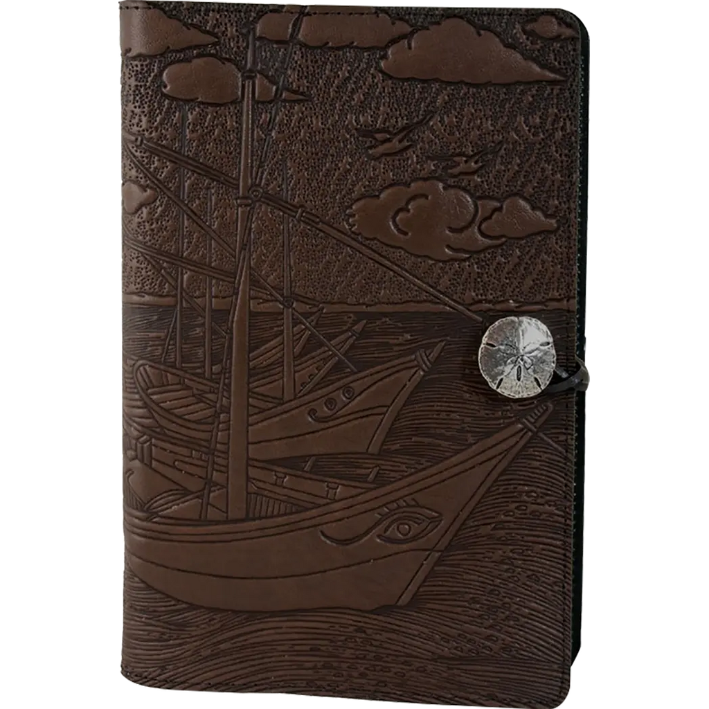 Oberon Design Van Gogh Boats Large Journal - Chocolate-Pen Boutique Ltd