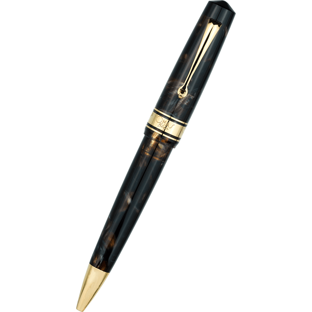 Omas Bologna Ballpoint Pen - Galassia - Gold Trim - Pen Boutique Ltd