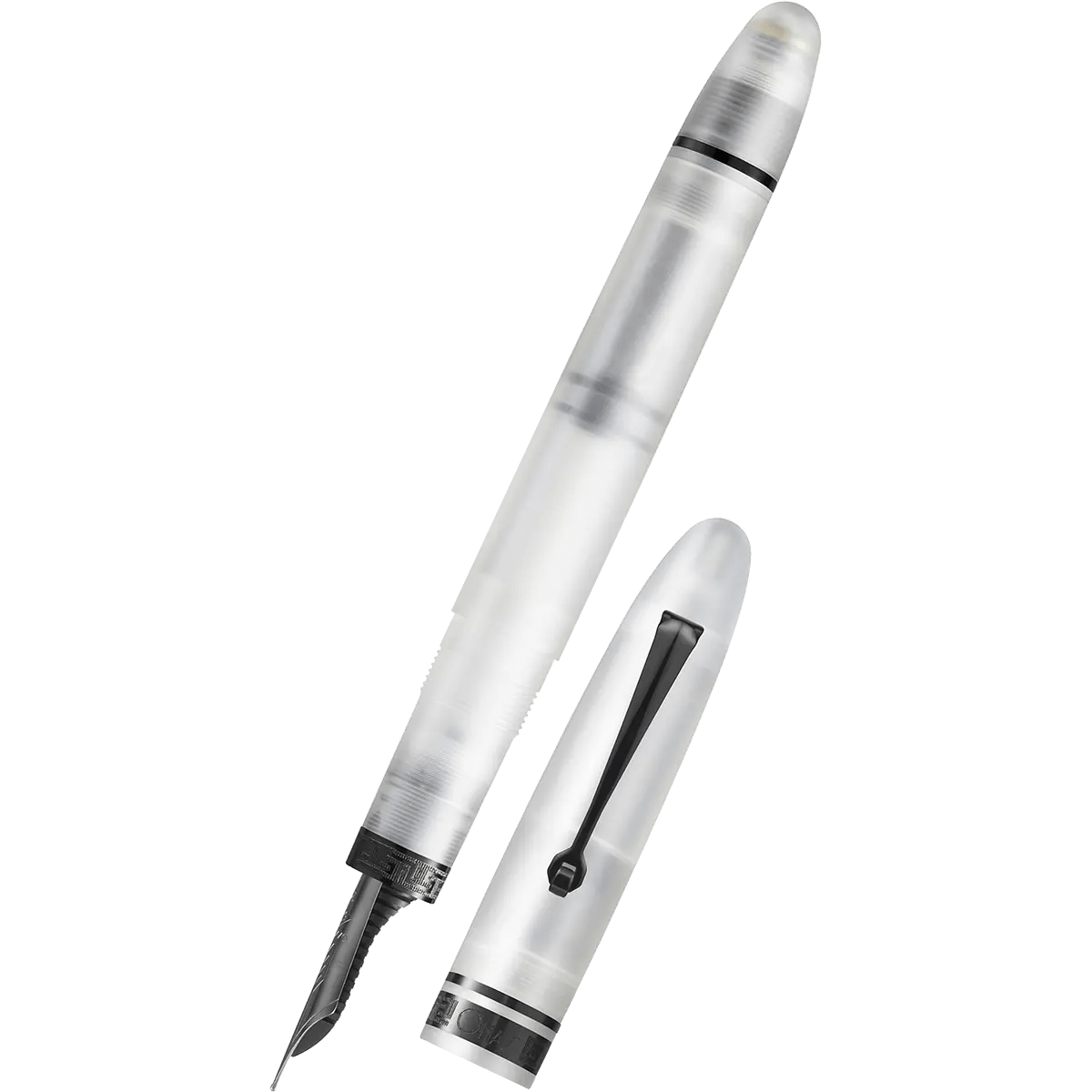 Omas Ogiva Fountain Pen - Frosted Demonstrator - Black Trim - 14K Nib - Pen Boutique Ltd
