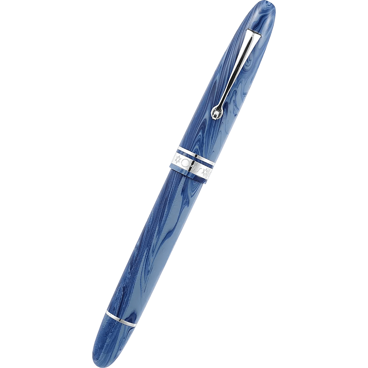 Omas Ogiva Fountain Pen - Israel - Silver Trim - 14K Nib (Limited Edition) - Pen Boutique Ltd