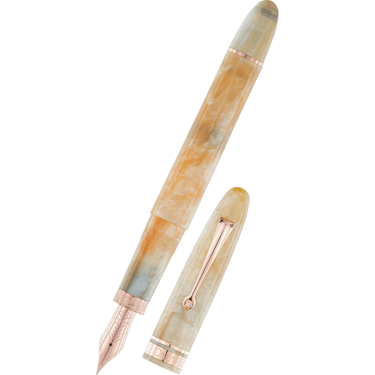 Omas Ogiva Fountain Pen - Peach Bellini Cocktail - Pen Boutique Ltd