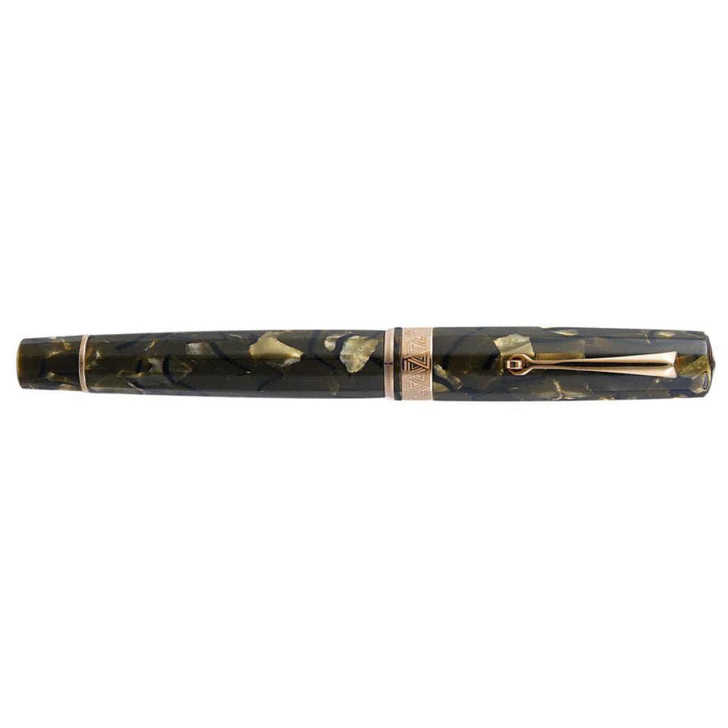 Omas Paragon Fountain Pen - Green Saft - Rose Gold Trim - 14k Nib - Pen Boutique Ltd
