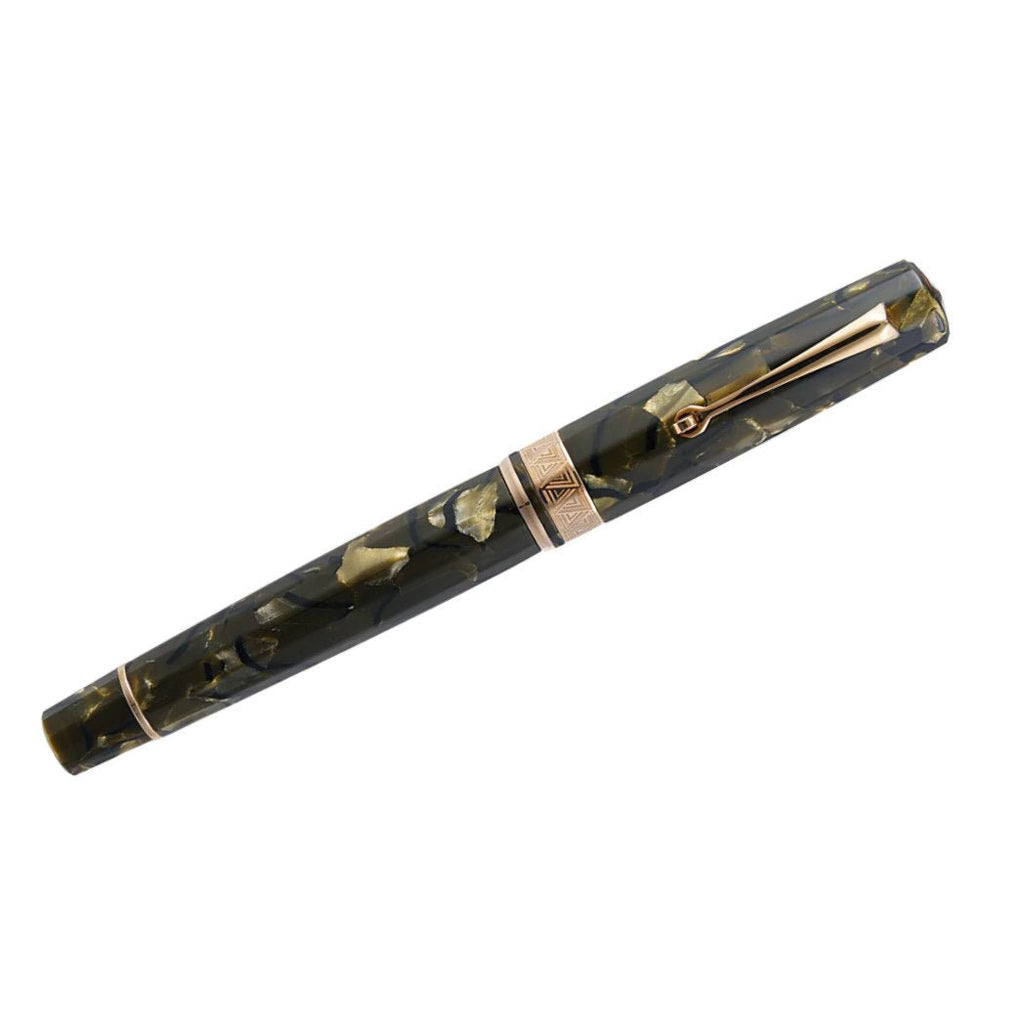 Omas Paragon Fountain Pen - Green Saft - Rose Gold Trim - 14k Nib - Pen Boutique Ltd