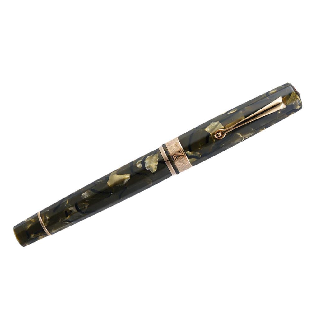 Omas Paragon Fountain Pen - Green Saft - Rose Gold Trim - 14k Nib - Pen Boutique Ltd