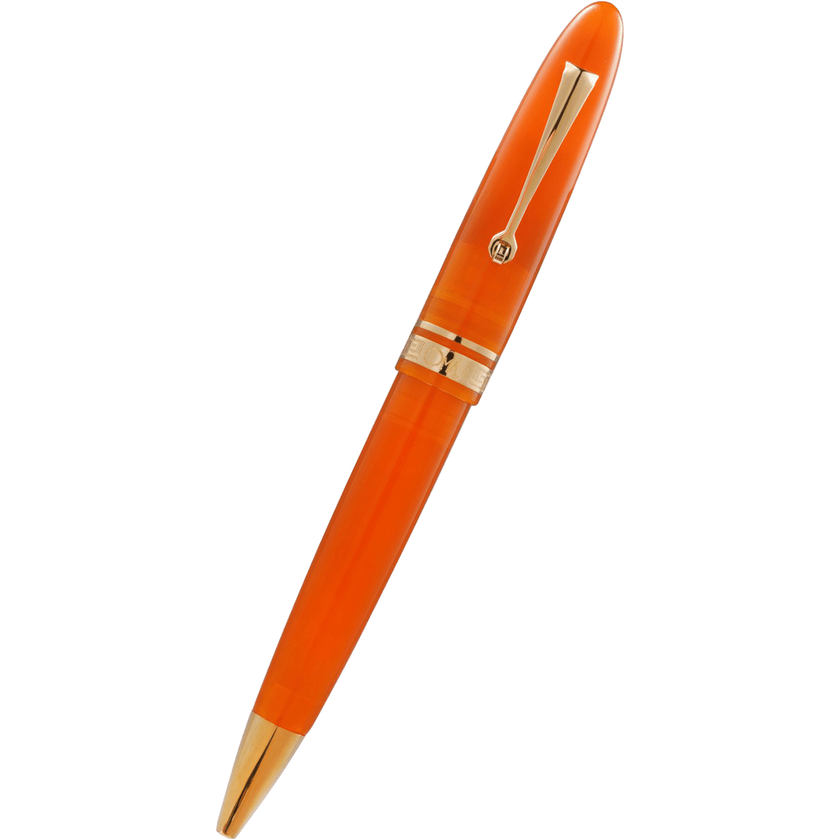Omas Ogiva Ballpoint Pen - Arancione - Gold Trim - Pen Boutique Ltd