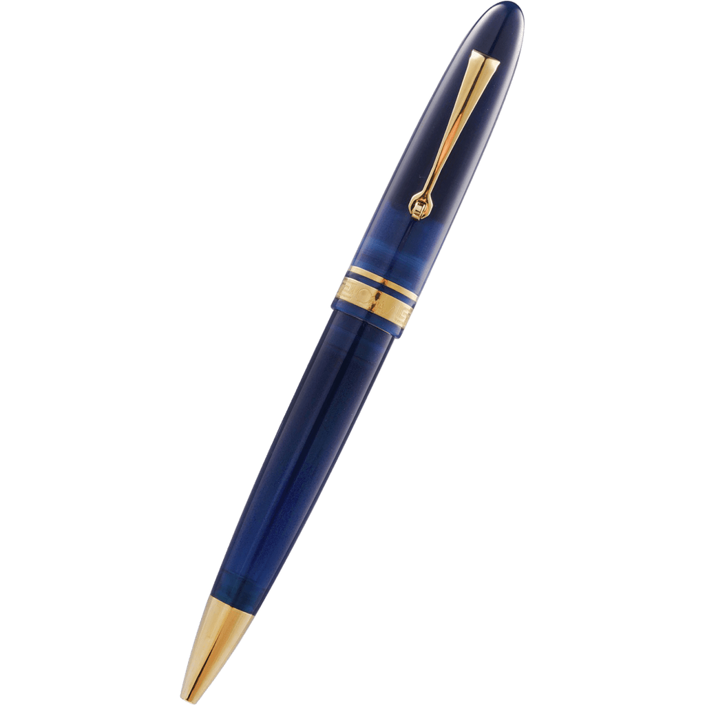 Omas Ogiva Ballpoint Pen - Blu - Gold Trim - Pen Boutique Ltd