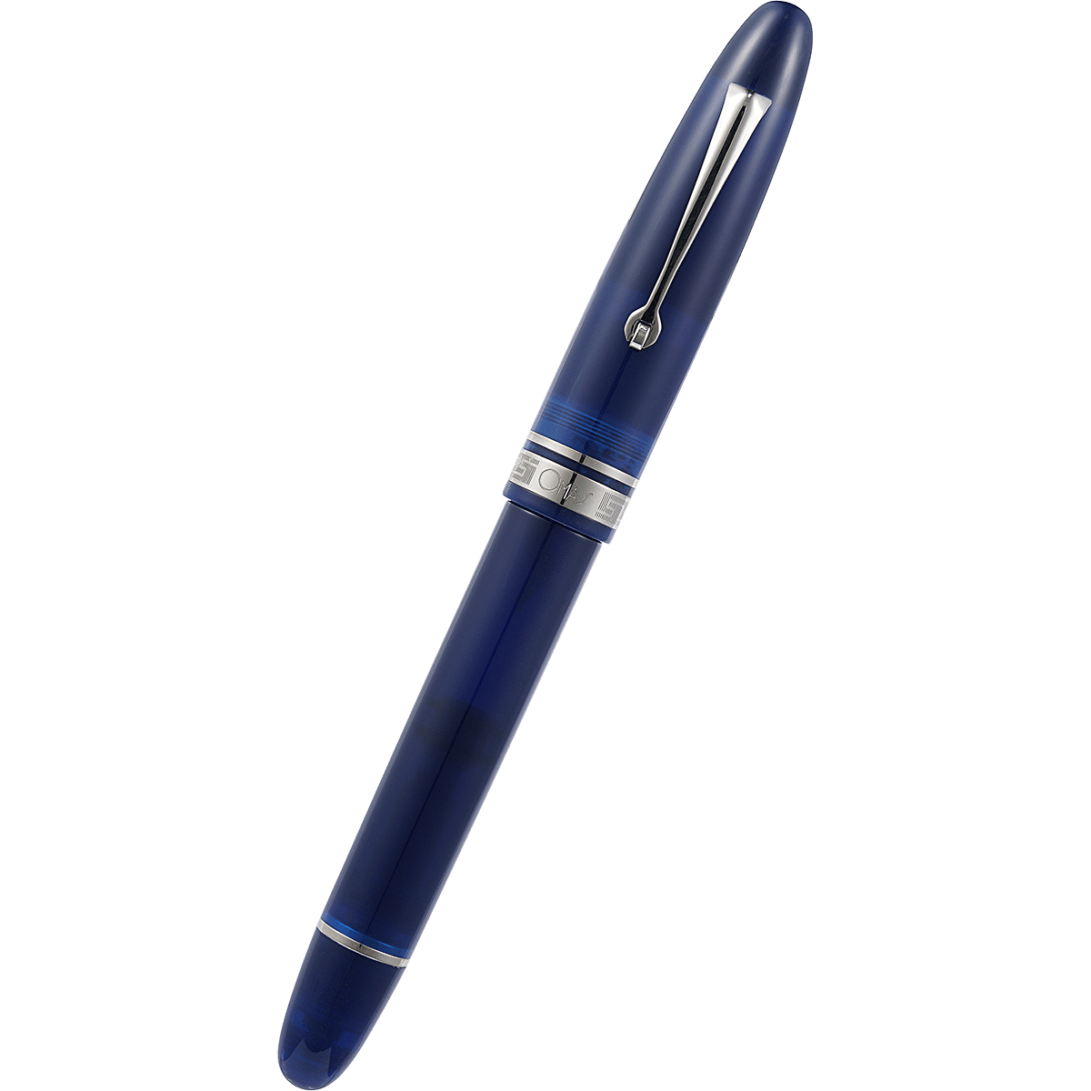Omas Ogiva Fountain Pen - Blue - Silver Trim - 14K Nib - Pen Boutique Ltd