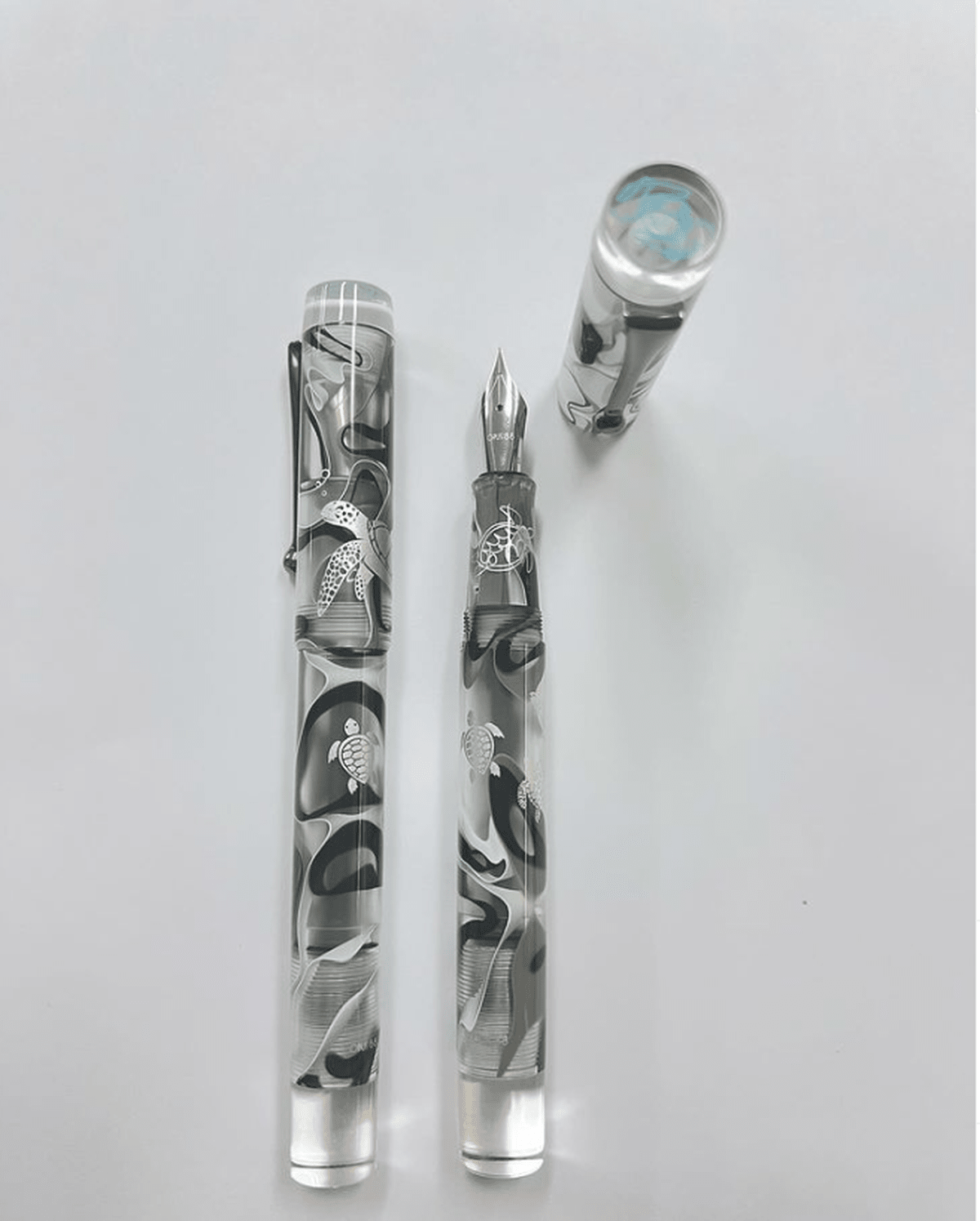 Opus 88 Demo Fountain Pen - Ocean - Sea Turtle (Limited Edition) - Pen Boutique Ltd