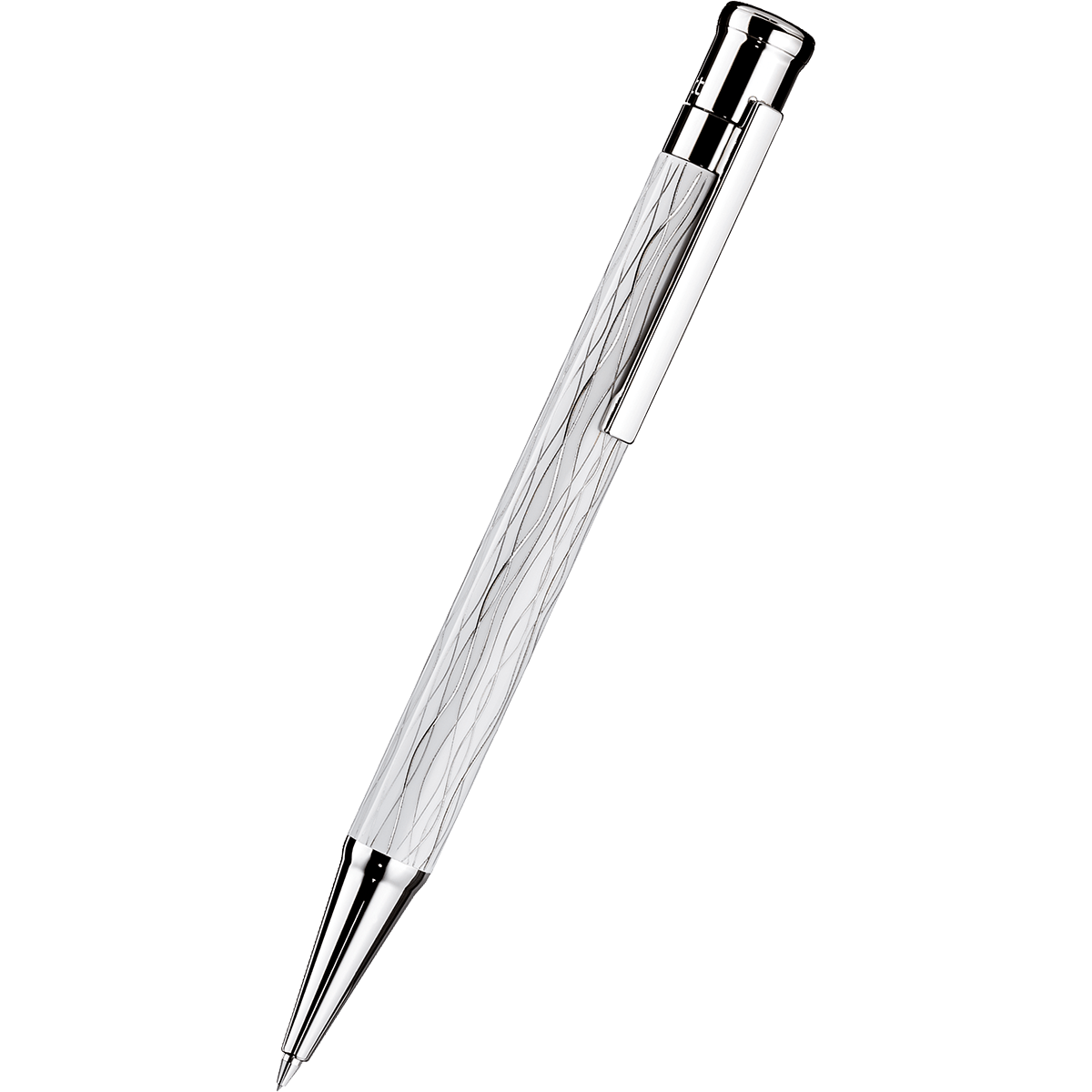 Otto Hutt Design 04 Mechanical Pencil - Palladium Wave - Platinum Trim - Pen Boutique Ltd