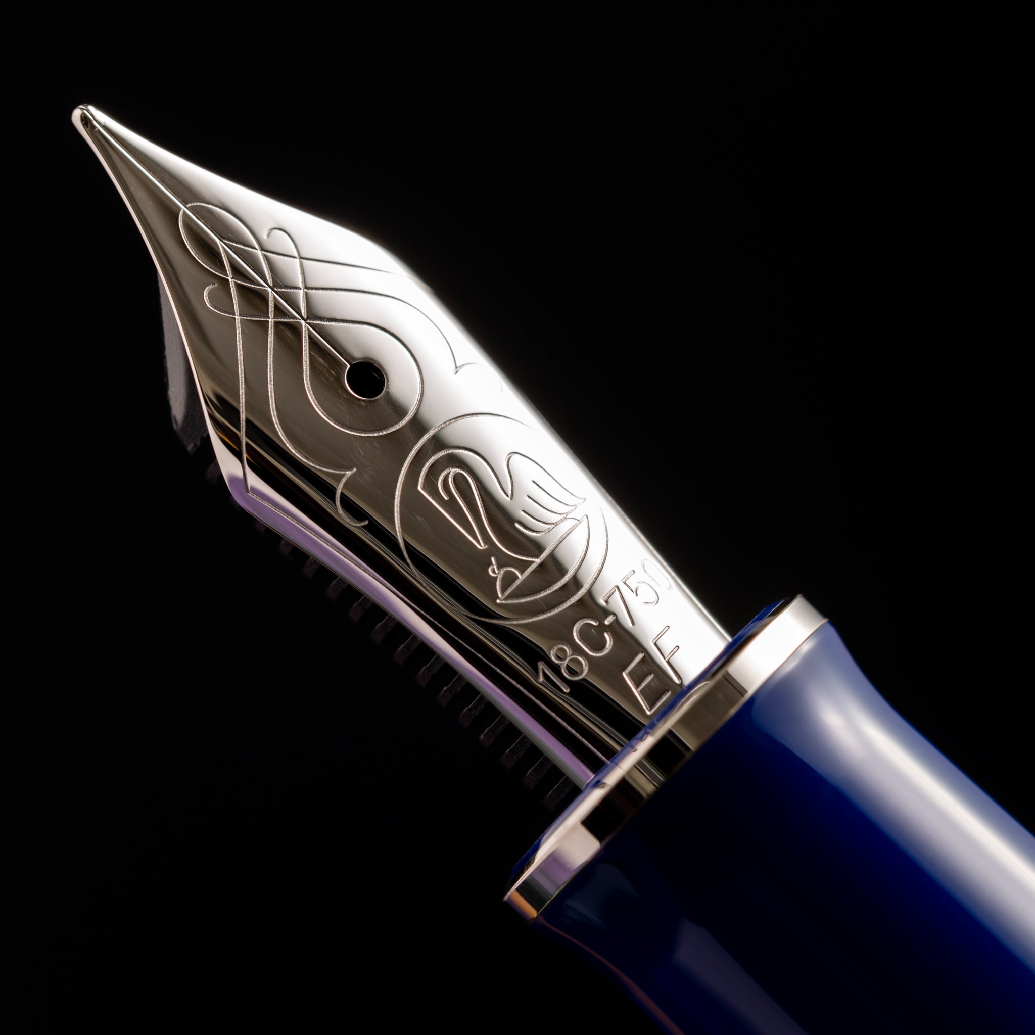 Pelikan Souveran Fountain Pen - M815 Metal Striped Blue (Special Edition) - Pen Boutique Ltd