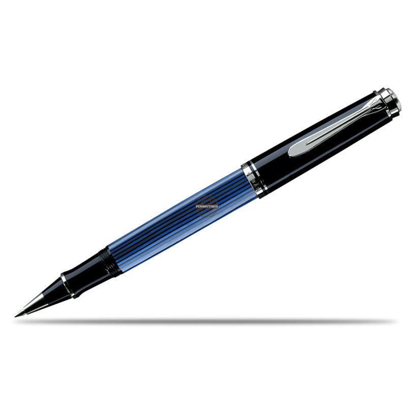 (Outlet) Pelikan Souveran R805 Black/Blue Rollerball Pen - Pen Boutique Ltd