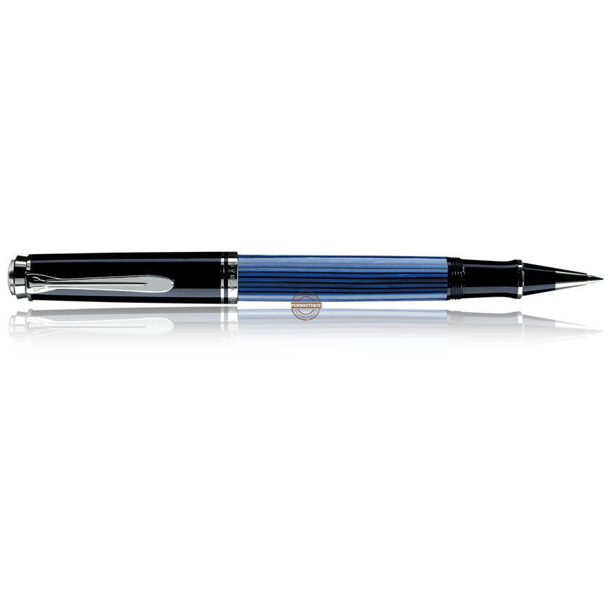 (Outlet) Pelikan Souveran R805 Black/Blue Rollerball Pen - Pen Boutique Ltd