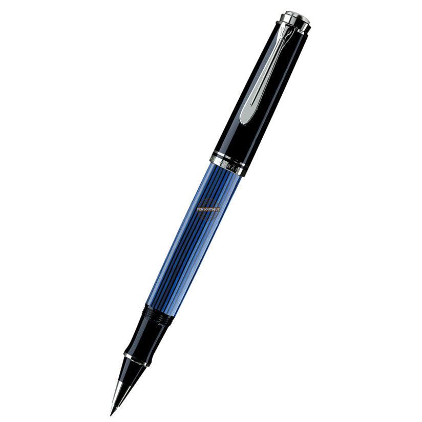(Outlet) Pelikan Souveran R805 Black/Blue Rollerball Pen - Pen Boutique Ltd
