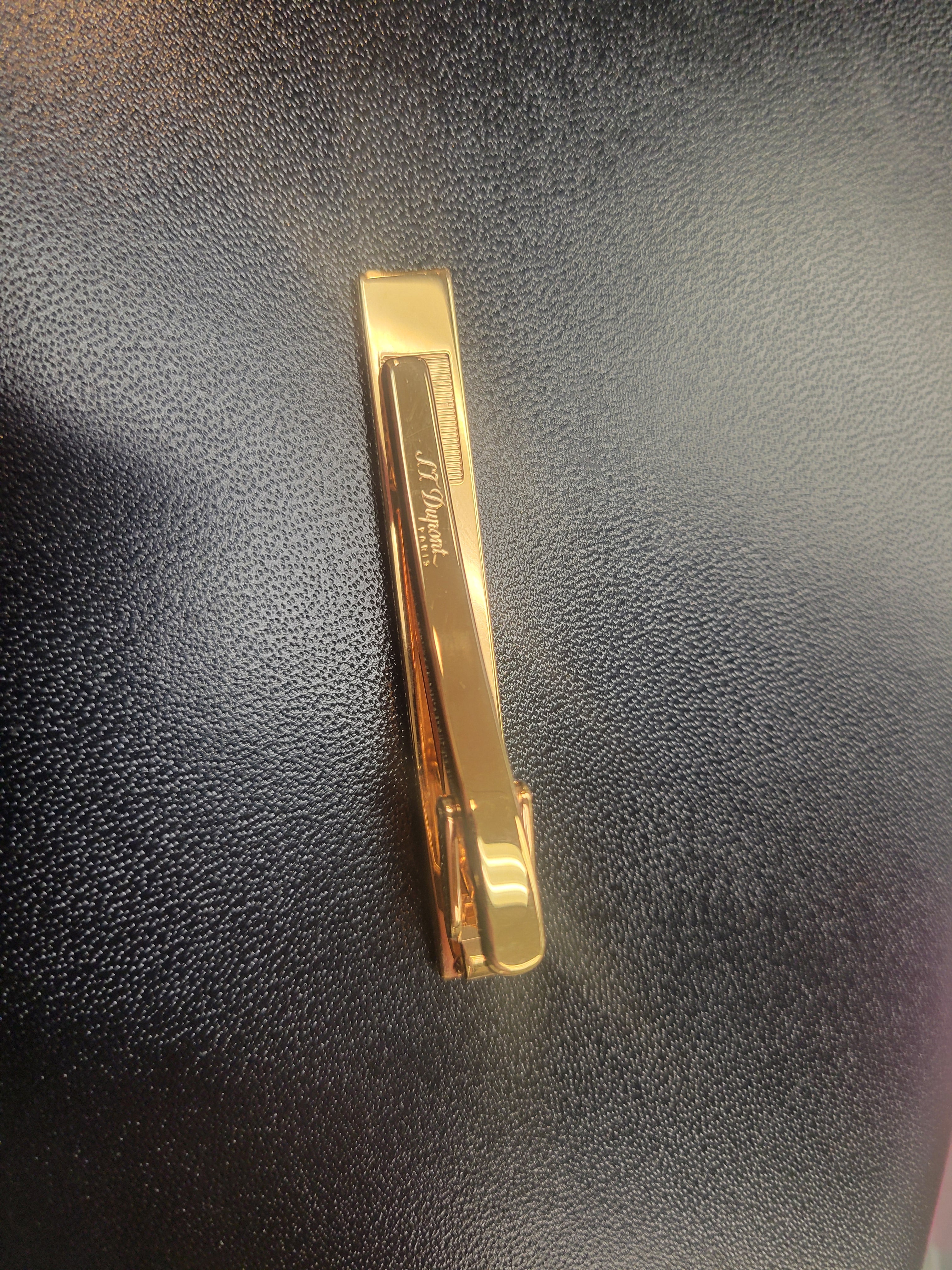 (Outlet) S.T. Dupont Tie Bar - Rose Gold Pyramid - Pen Boutique Ltd