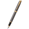 Parker IM Fountain Pen - Grey - Gold Trim - Pen Boutique Ltd