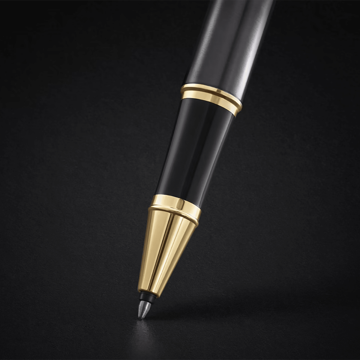 Parker IM Rollerball Pen - Grey - Gold Trim - Pen Boutique Ltd