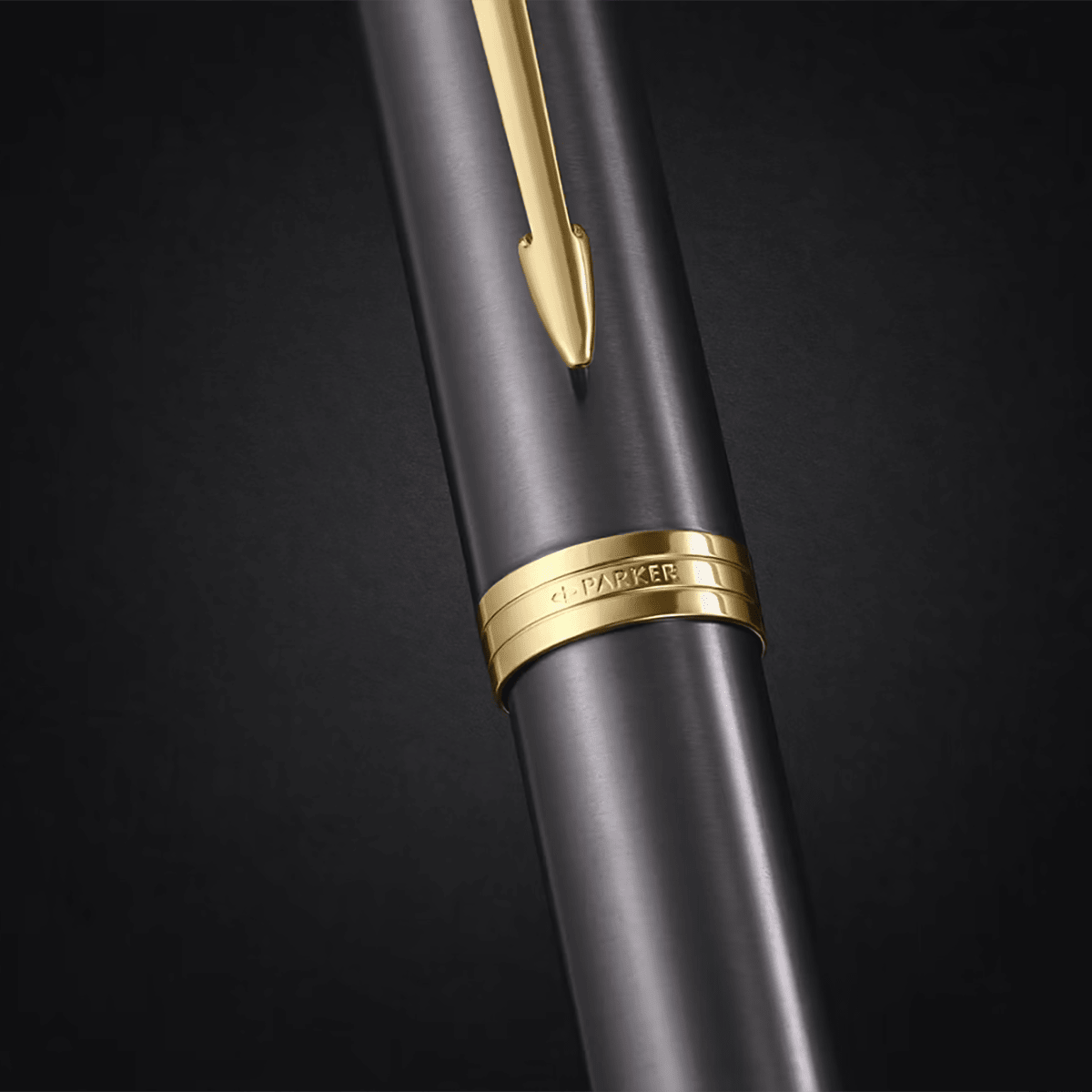 Parker IM Rollerball Pen - Grey - Gold Trim - Pen Boutique Ltd