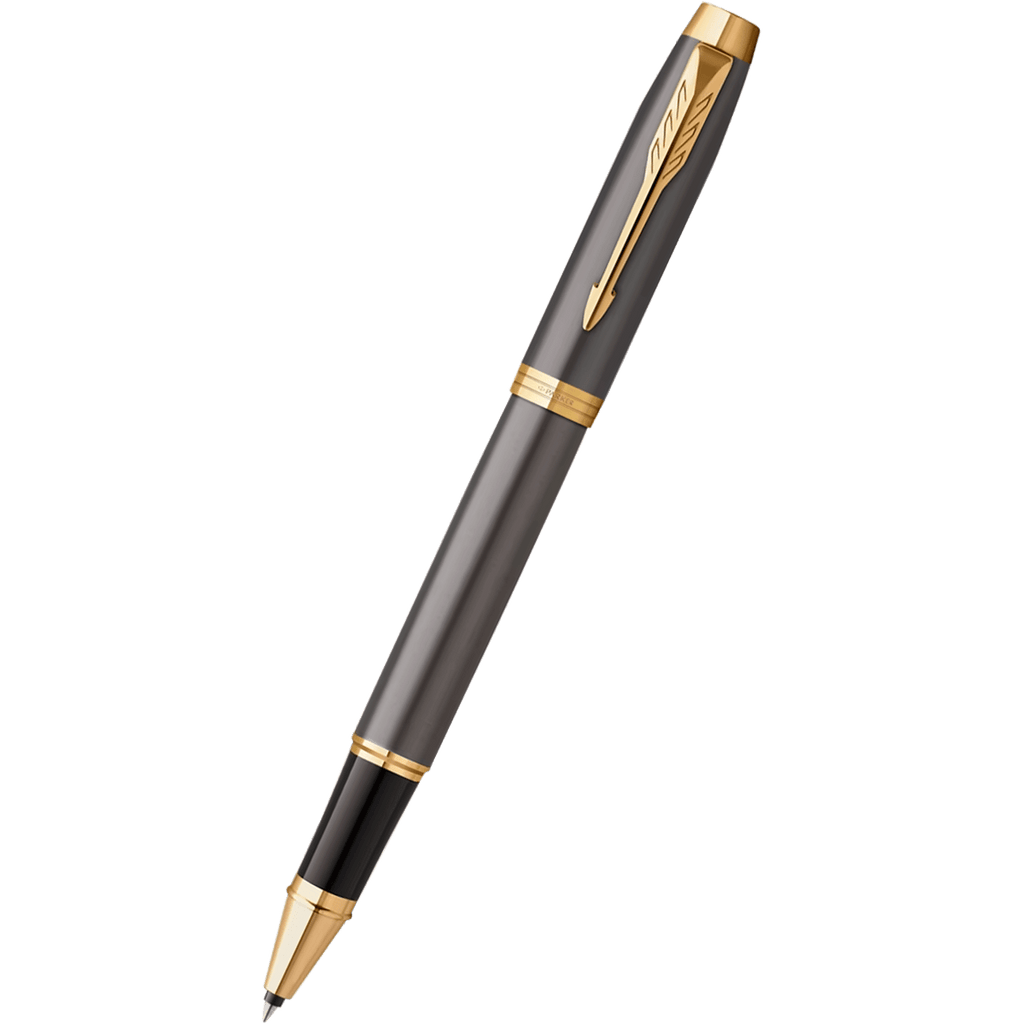 Parker IM Rollerball Pen - Grey - Gold Trim - Pen Boutique Ltd