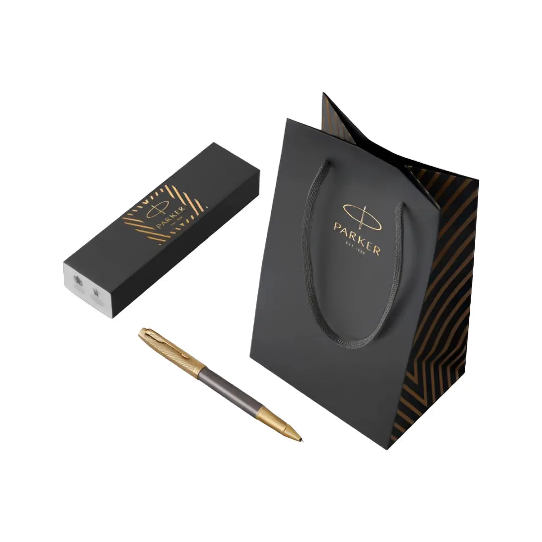 Parker IM Rollerball Pen - Premium Arrow - Gold Trim - Pen Boutique Ltd
