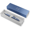 Parker IM Writing Rituals Ballpoint Pen - Peaceful Blue Gradient - Chrome Trim - Pen Boutique Ltd