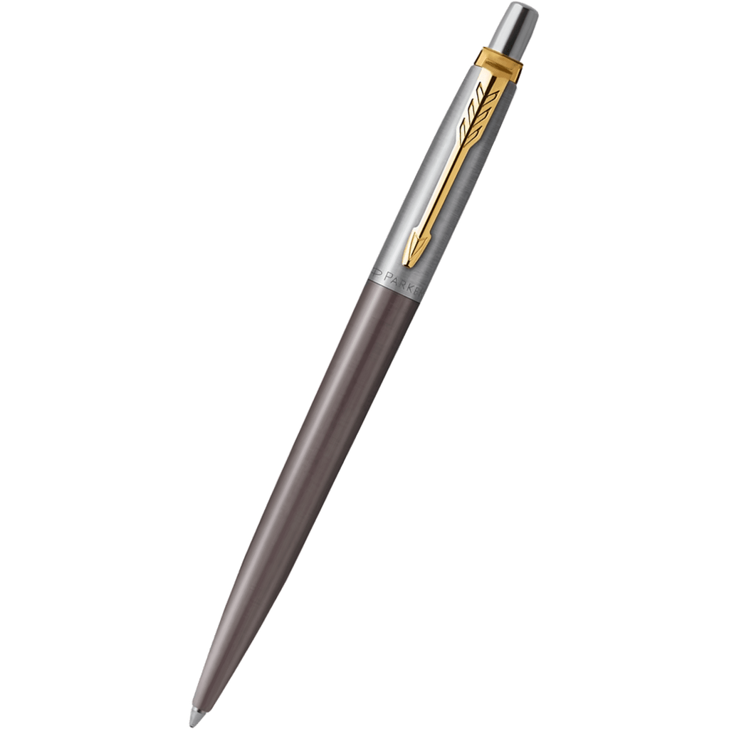 Parker Jotter Ballpoint Pen - Grey - Gold Trim - Pen Boutique Ltd